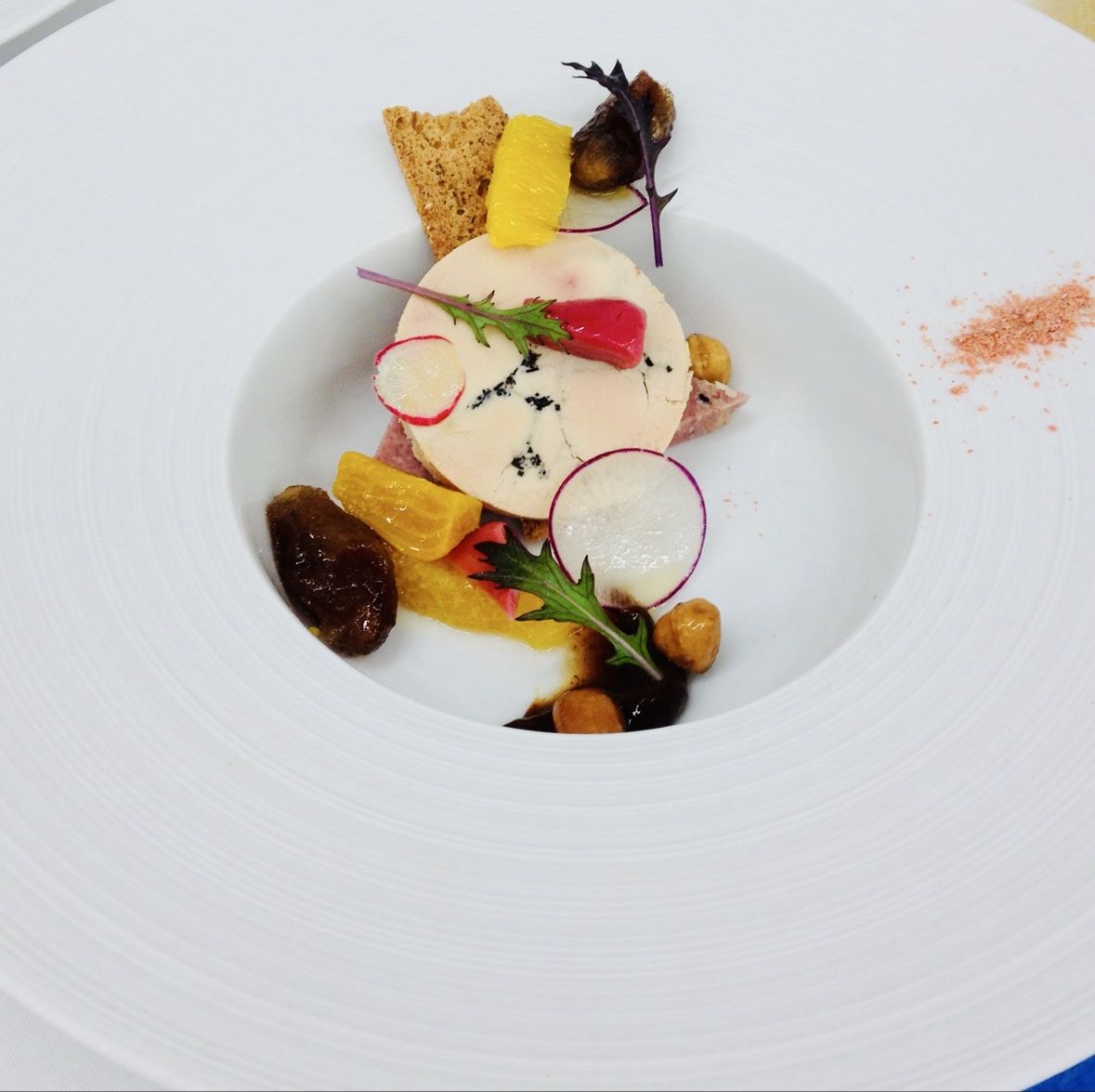 Foie gras with citrus and radish