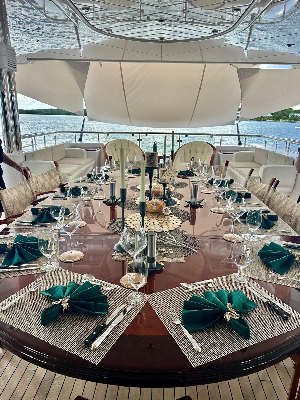 Yacht deck tablescape