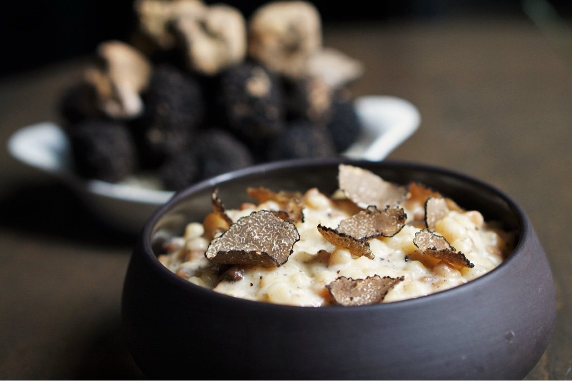 Truffle risotto with fresh truffles